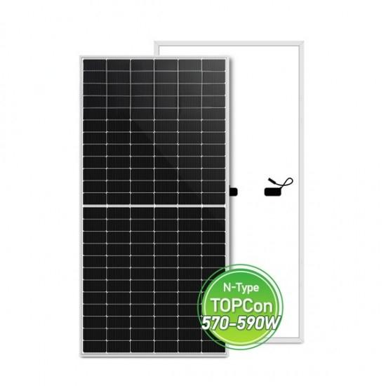 N-Type High Efficiency Solar Panels 575W 580W 585W 590W TOPCon PV Module Half Cells Price