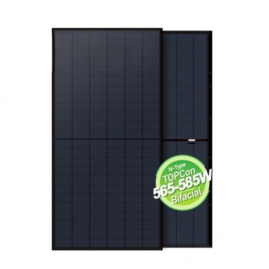 Bifacial Mono 565W 570W 575W 580W 585W Full Black Home Solar Panels TOPCon For Sale