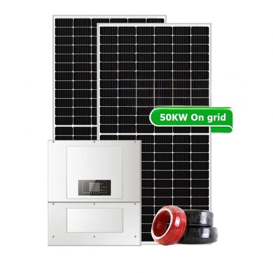 Complete Solar Power Systems Solution 30KW 40KW 50KW 60KW Grid Tied Energy Storage Systems 50KW Growatt Inverter