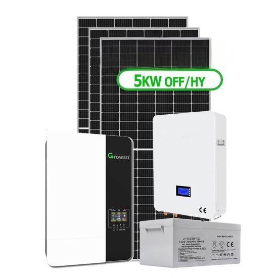 on off grid solar system 10kw On Off Storage Solar Power Systems 3KW 5KW 8KW 10KW Hybrid Solar System with Growatt Inverter