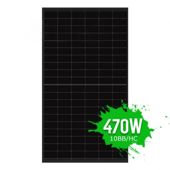 All Black Solar Modules 440W 450W 460w 470w Mono Panel Solar Photovoltaic