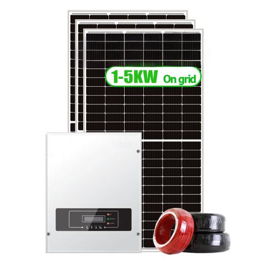 Single Phase Voltage Grid Tied Solar Power Systems 2KW 3KW 5KW for Home Use