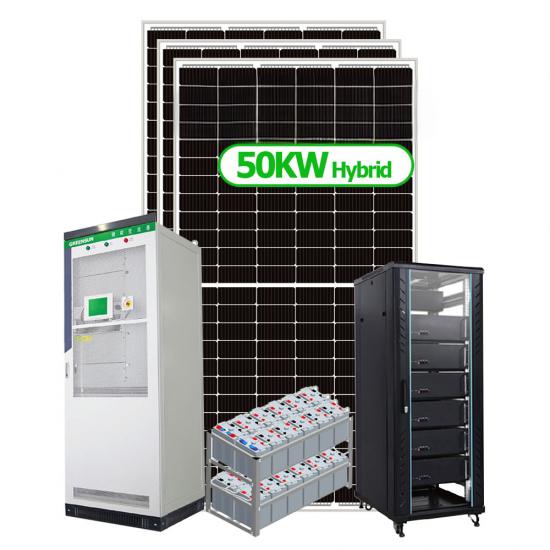 Factory Roof 50KW 60KW 70KW Storage Solar Power Station Hybrid 50KW Solar System with 100KWH Lithium Ion Battery